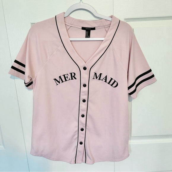 Forever 21 Tops - Pink Mermaid Jersey MEDIUM